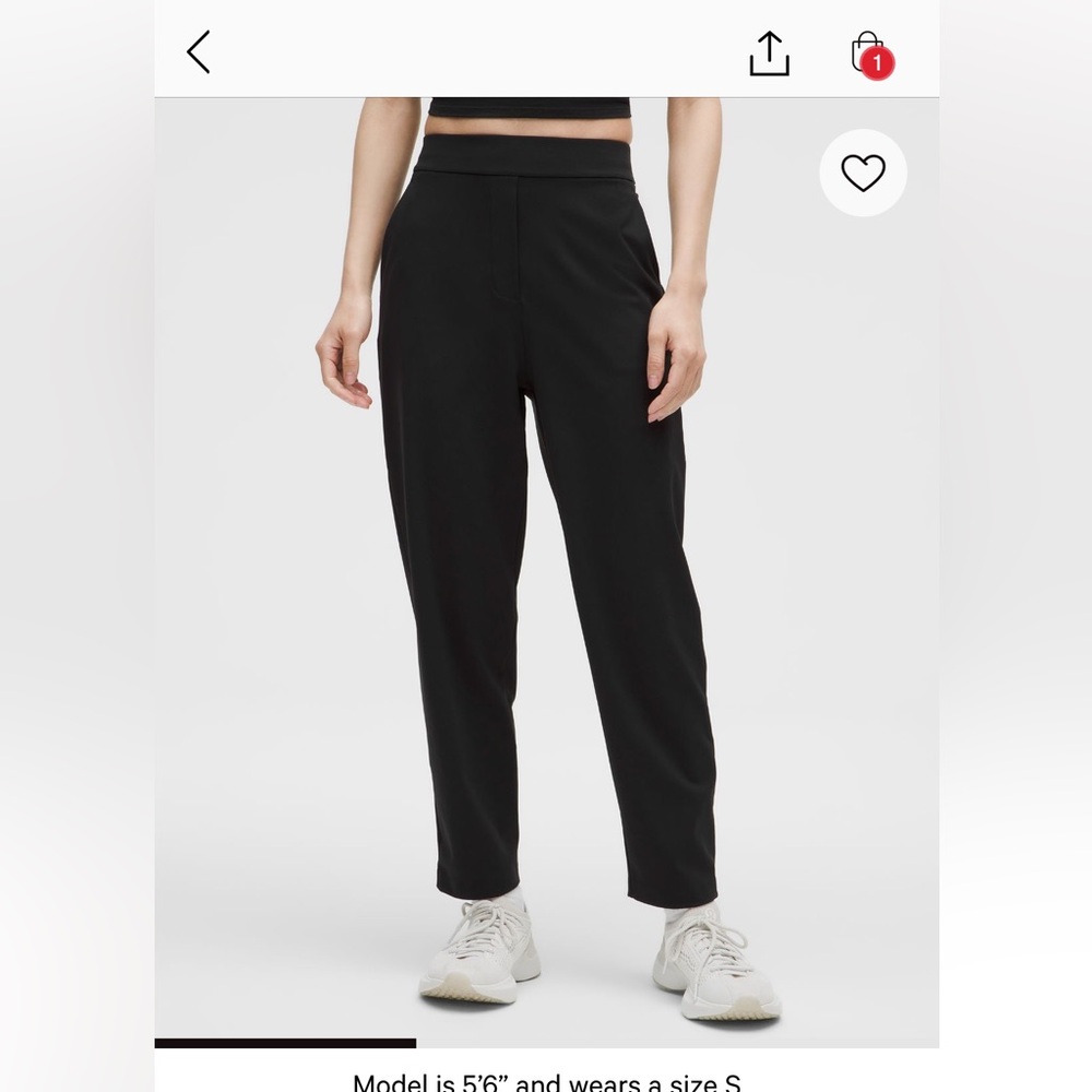 lululemon athletica Black Day drift High rise Straight Leg dress pants.
